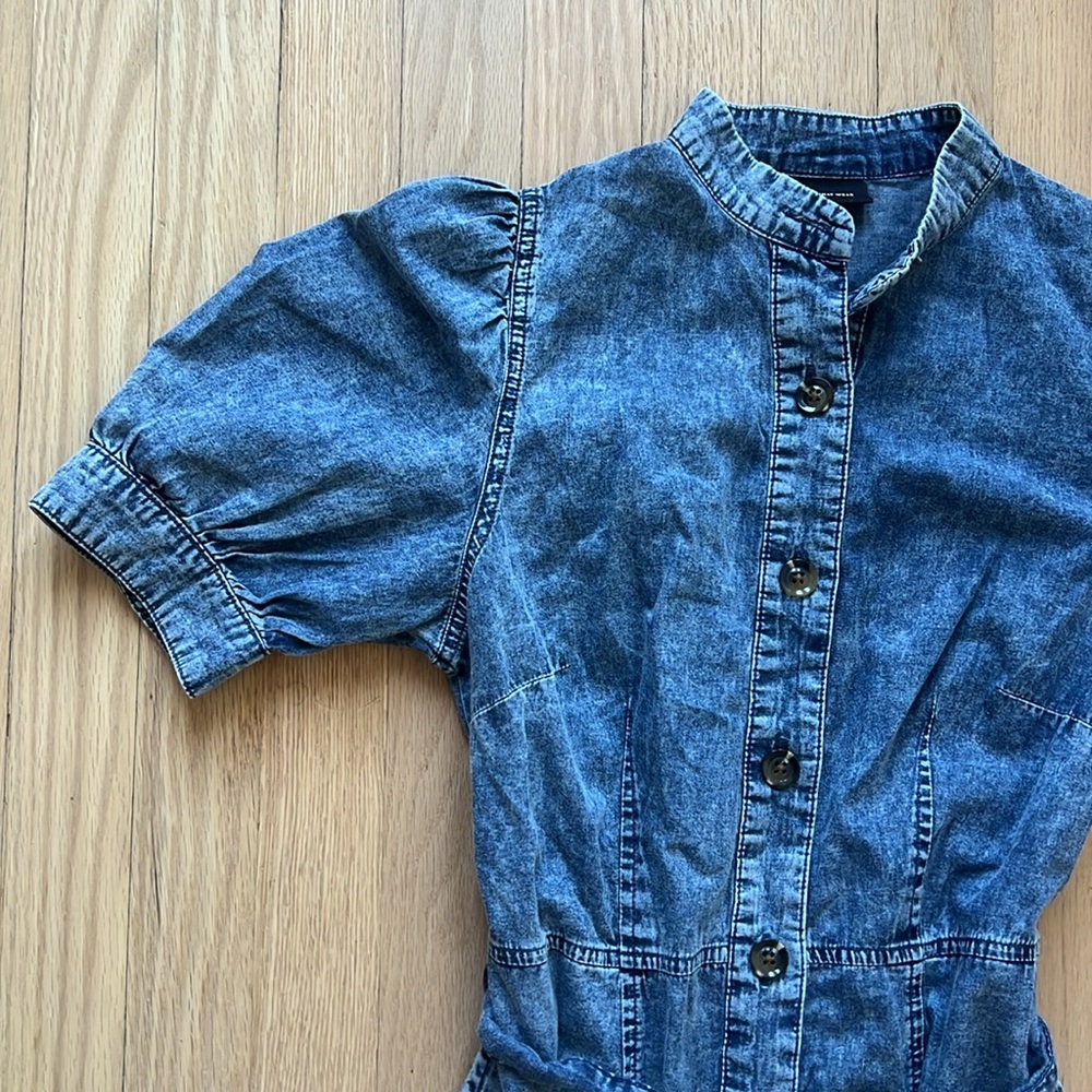 Denim midi dress - Picture 2 of 4